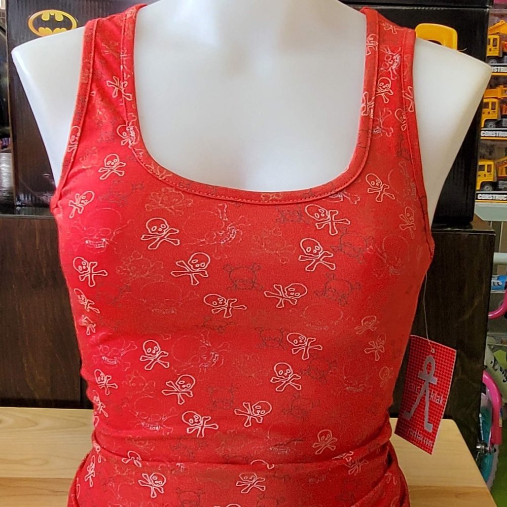 Skull n Crossbone Print Tank Top